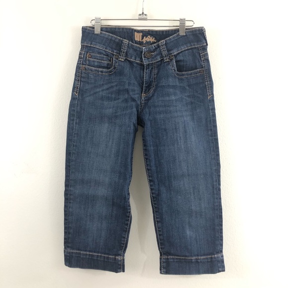 KUT from the Kloth 6 Pckt Flap Bermuda Capri Jeans - Picture 1 of 7